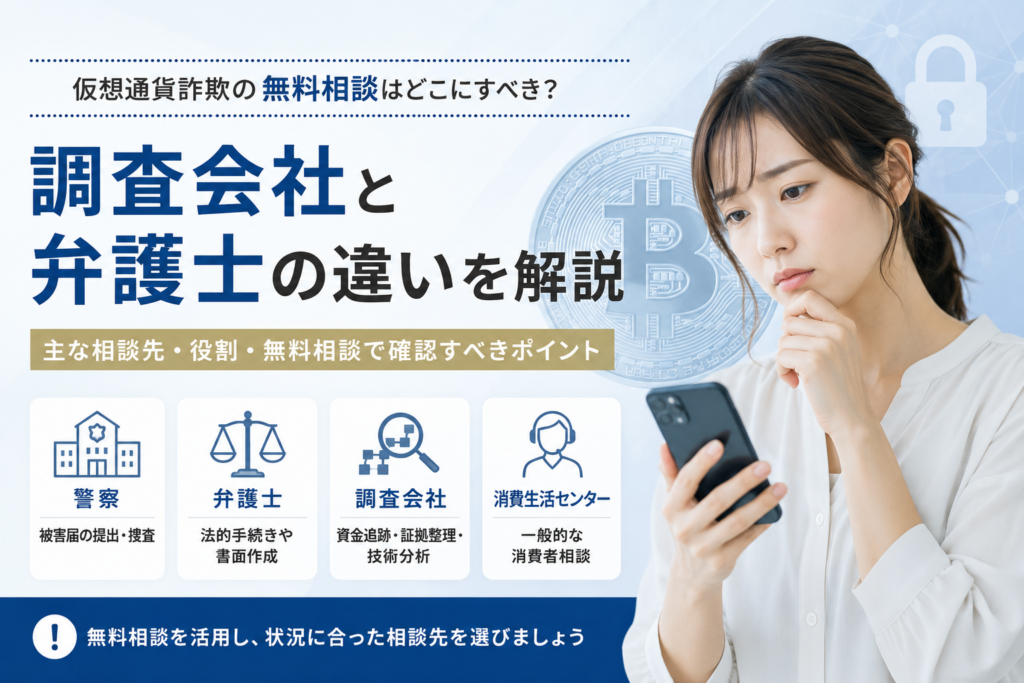調査会社・弁護士の違いを解説