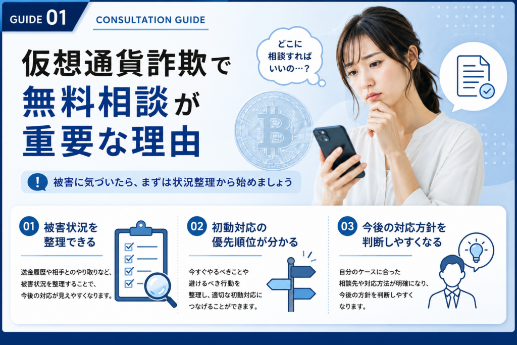 仮想通貨詐欺で無料相談が重要な理由