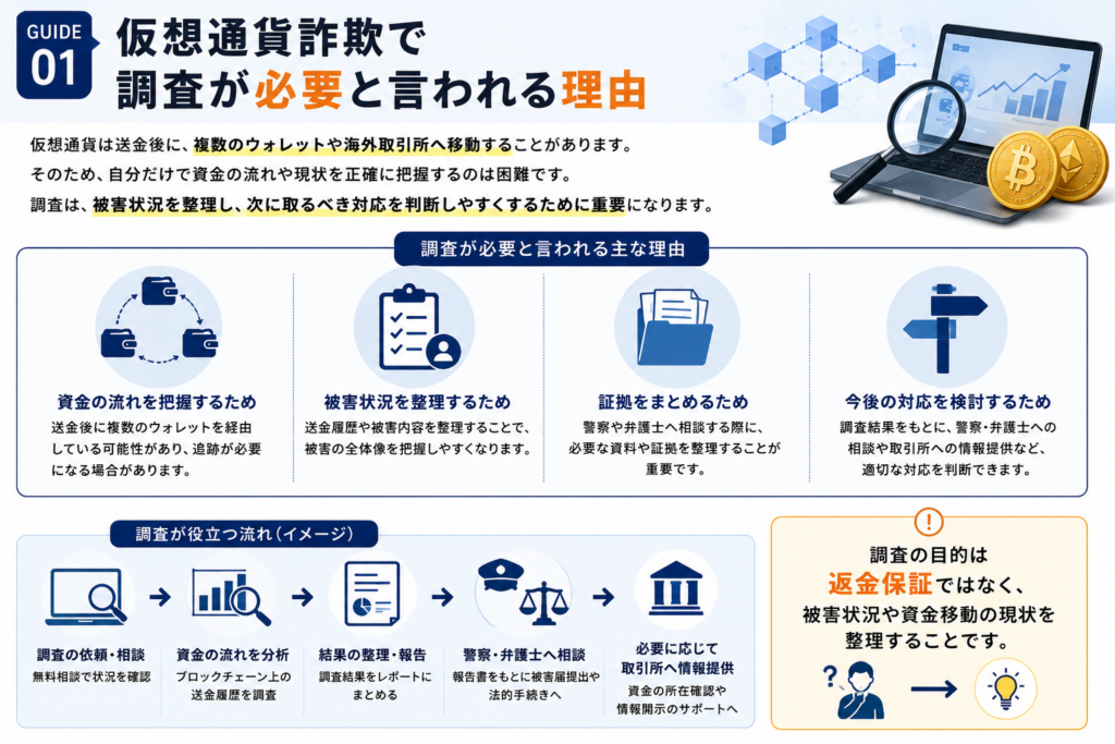 仮想通貨詐欺で調査が必要と言われる理由