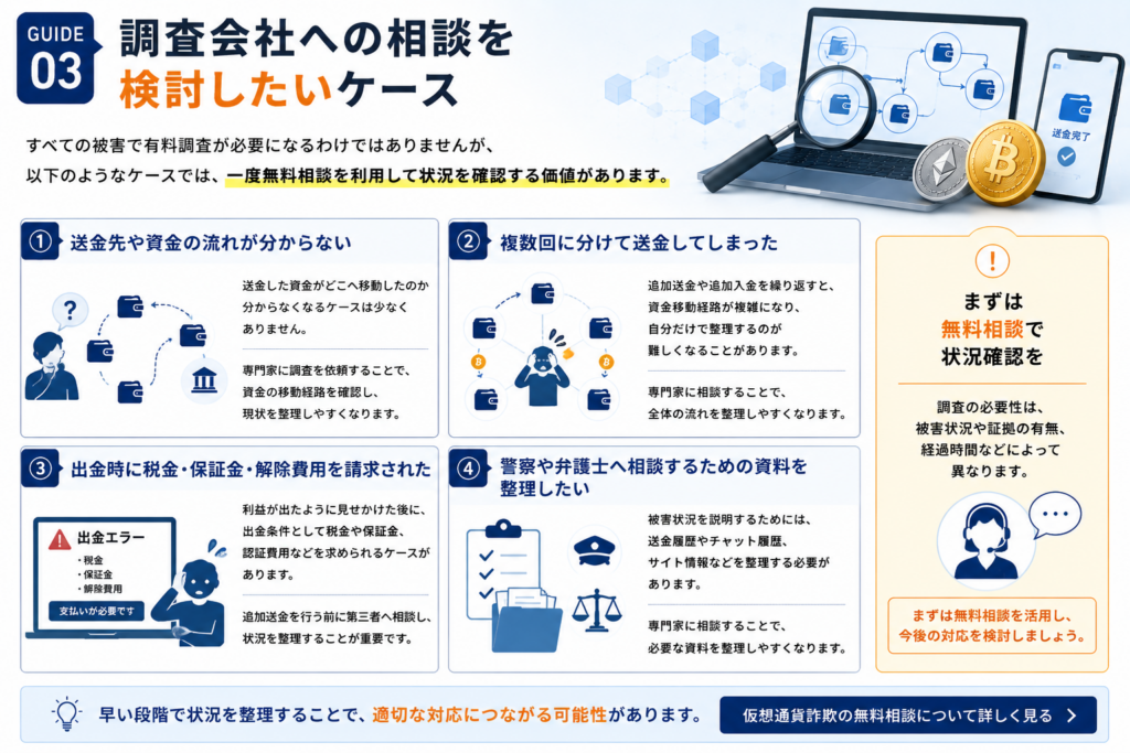 調査会社への相談を検討したいケース