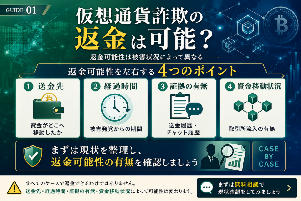 仮想通貨詐欺の返金は可能?