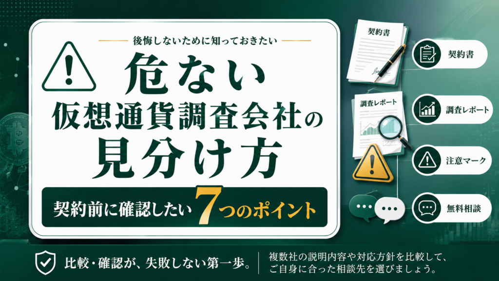 危ない仮想通貨調査会社の見分け方