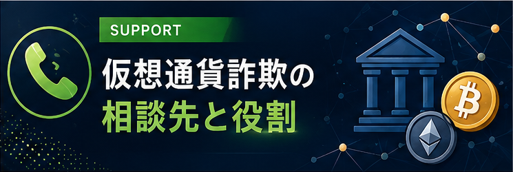 仮想通貨詐欺の相談先と役割